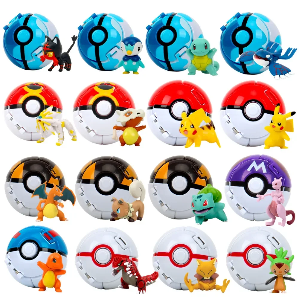 Pokemon Elf Ball Pokeball Anime rysunek kreskówki Pikachu Charizard Piplup Kyogre kieszonkowy potwór Pet Anime…