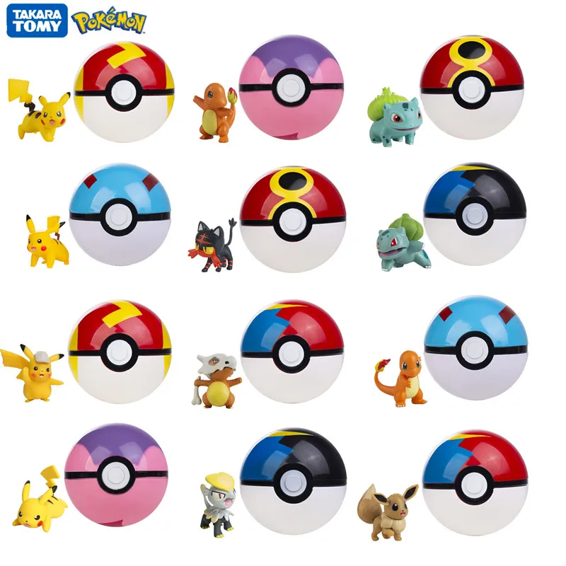 Pokemon Pokeball z kreskówkami film Anime rysunek Pikachu Charmander Eevee Squirtle Vulpix jakość zwierzęta…