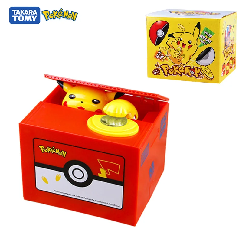 Pokemon Skarbonka Figurka akcji Anime Kreskówka Pikachu Elektroniczna plastikowa skarbonka Kradzieżowa moneta… Pokemon Skarbonka Figurka akcji Anime Kreskówka Pikachu Elektroniczna plastikowa skarbonka Kradzieżowa moneta…