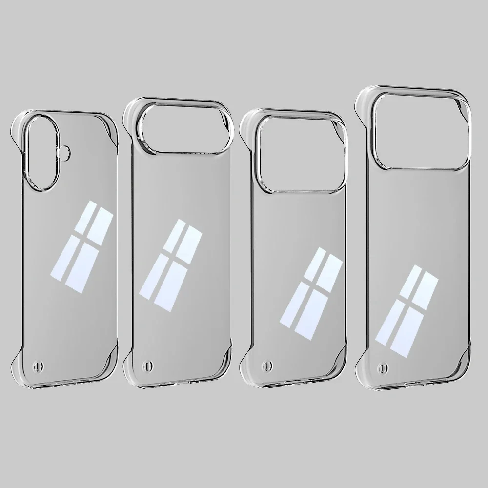 Półprzezroczyste, twarde etui na iPhone 17 Pro Max, przezroczysta tylna obudowa, bezramkowa, ultracienka…