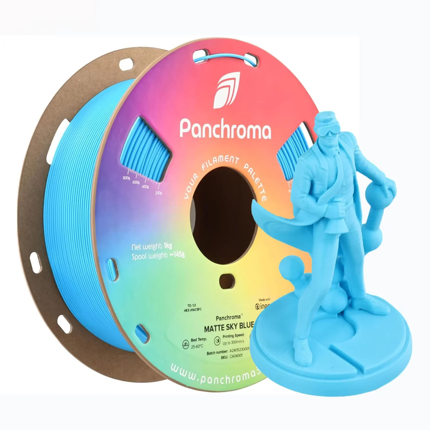 Polymaker PolyTerra PLA (Panchroma Matte) Filament 1.75mm 1kg, Matte Finish for High-Speed and Easy Printing…
