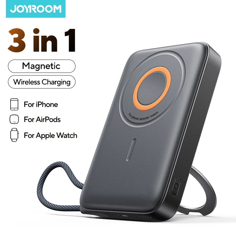 Powerbank magnetyczny 3 w 1 22,5 W z szybkim ładowaniem 10000 mAh Bezprzewodowa przenośna ładowarka do…