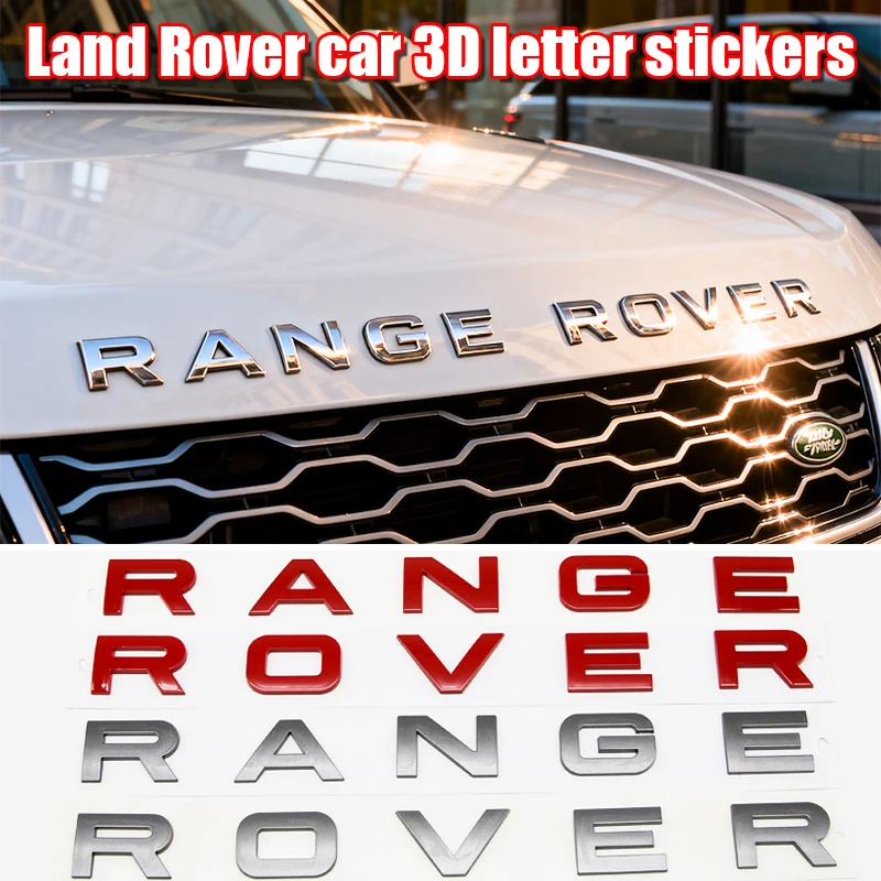 Premiumowe litery 3D ABS Range Rover, emblemat na maskę samochodu, odznaka do Land Rover Discovery Sport… Premiumowe litery 3D ABS Range Rover, emblemat na maskę samochodu, odznaka do Land Rover Discovery Sport…