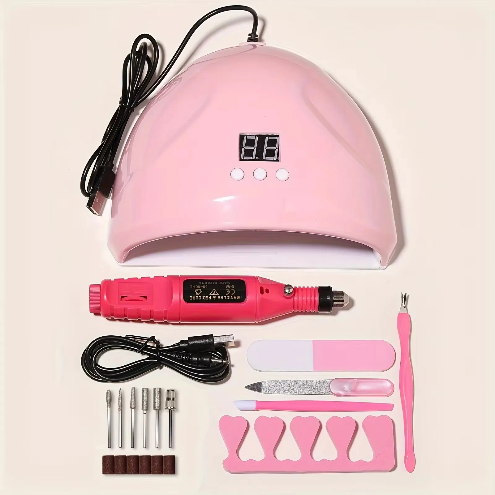 Profesjonalny zestaw do manicure LINMANDA: elektryczna frezarka do paznokci USB, pilnik, lampa UV LED do… Profesjonalny zestaw do manicure LINMANDA: elektryczna frezarka do paznokci USB, pilnik, lampa UV LED do…