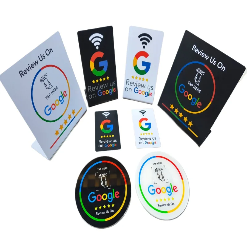 Programowalna karta recenzji Google 13,56 MHz Stół stacji NFC NFC Google Recenzje wyświetlają giętą kartę… Programowalna karta recenzji Google 13,56 MHz Stół stacji NFC NFC Google Recenzje wyświetlają giętą kartę…