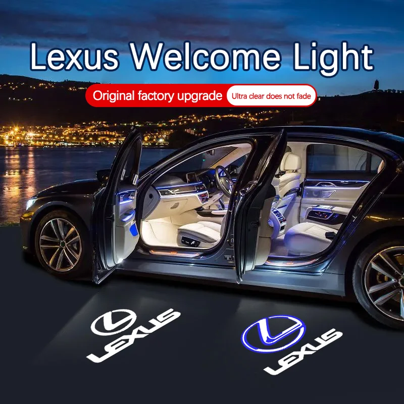 Projektor logo LED do drzwi samochodu, lampy laserowe powitalne dla Lexus ES GS GX IS LS LX 460 RC 300 350…