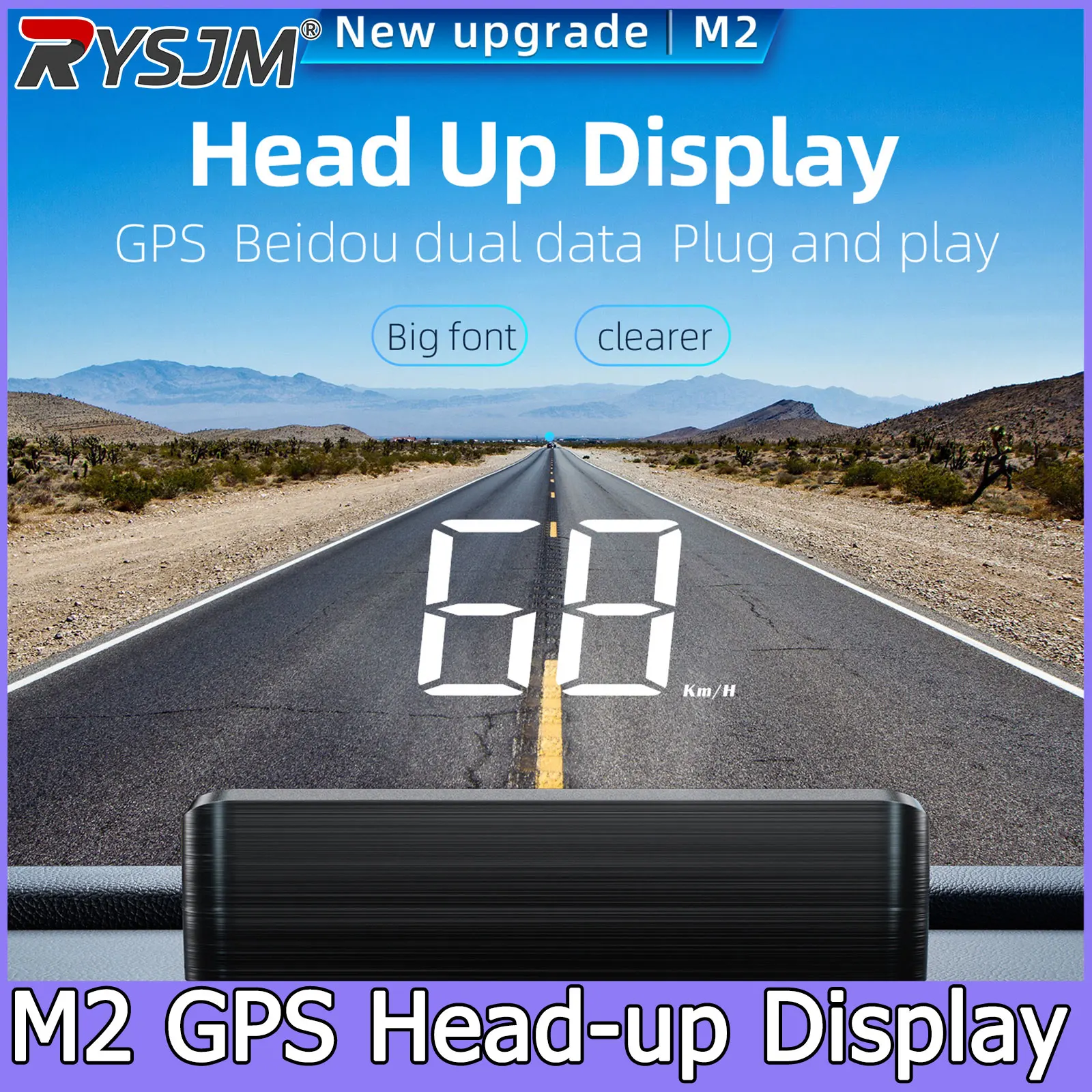  Projektor prędkościomierza samochodowego z wyświetlaczem prędkości KM/H M2 Uniwersalny GPS HUD Head Up…