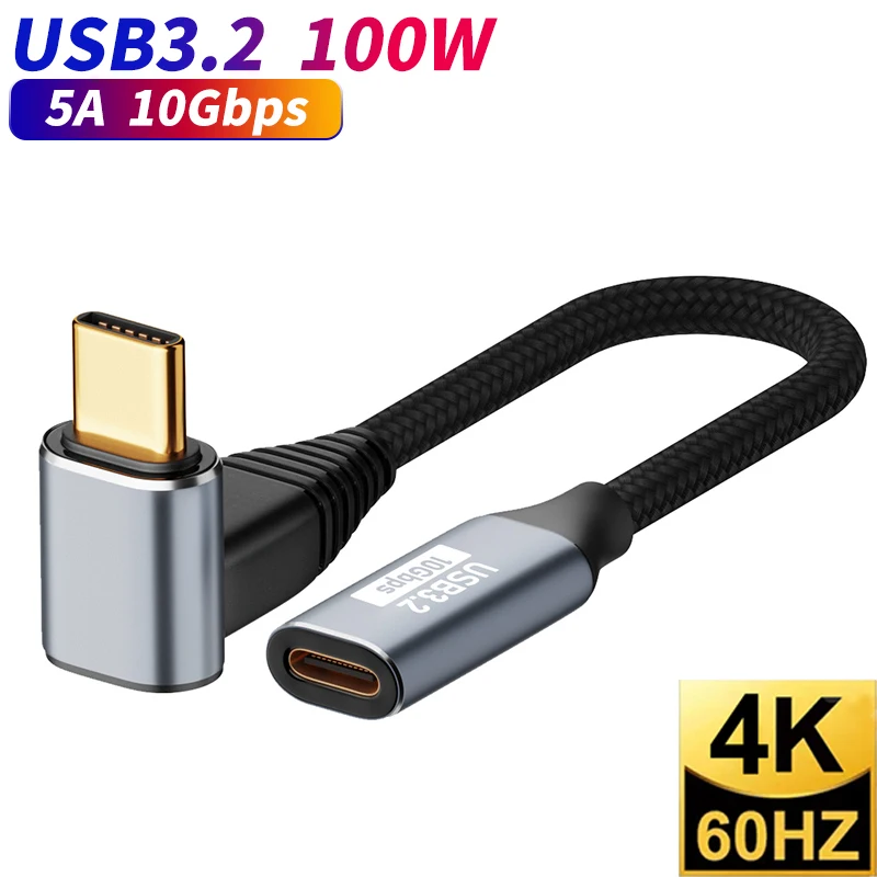 Przedłużacz USB C 3.1 typu C PD100W Szybkie ładowanie męskiego na żeńskiego przedłużacza do Samsung MacBook…