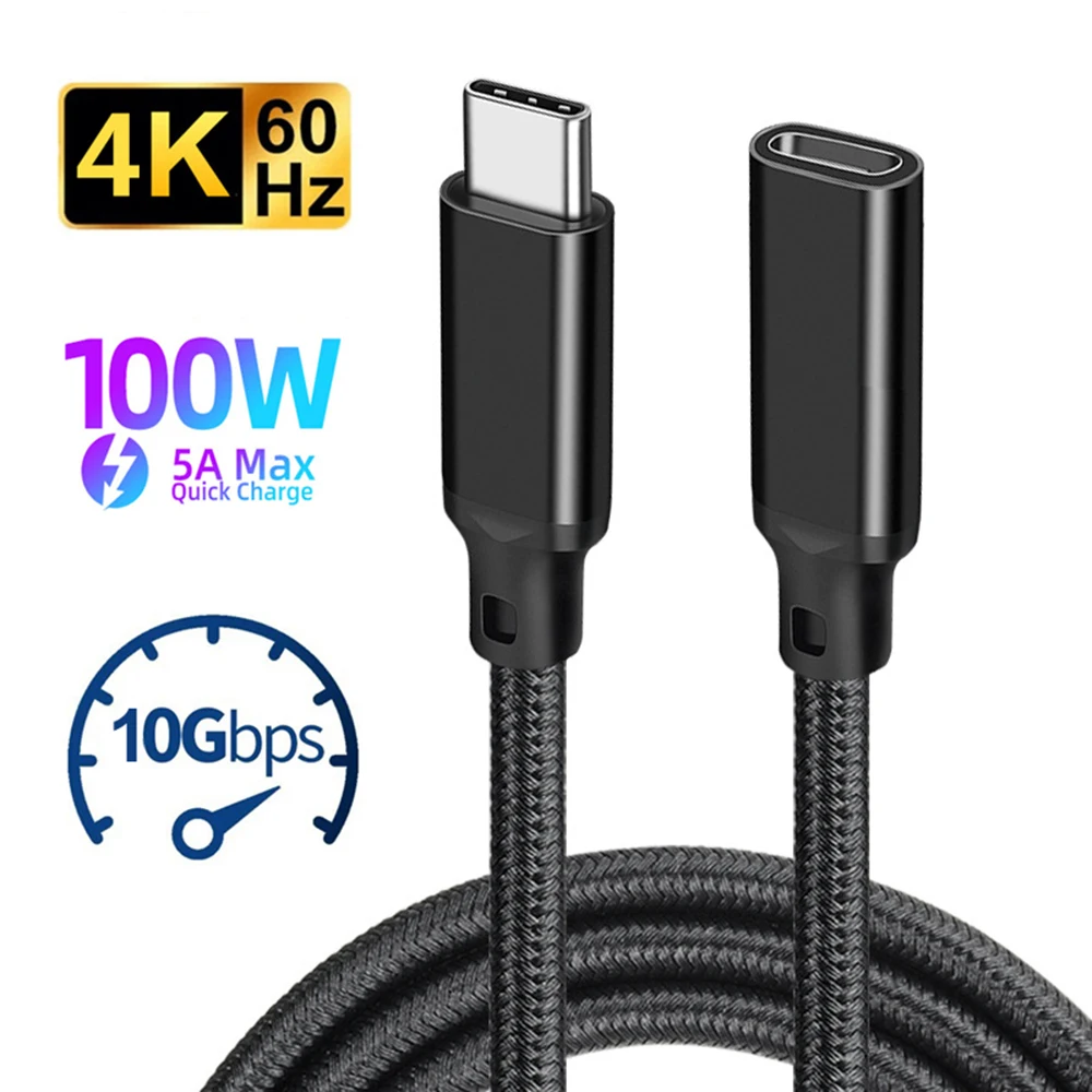 Przedłużacz USB C męski na żeński typu C USB3.2 Gen2 10 Gb/s 100 W Przedłużacz szybkiego ładowania do MacBook… Przedłużacz USB C męski na żeński typu C USB3.2 Gen2 10 Gb/s 100 W Przedłużacz szybkiego ładowania do MacBook…