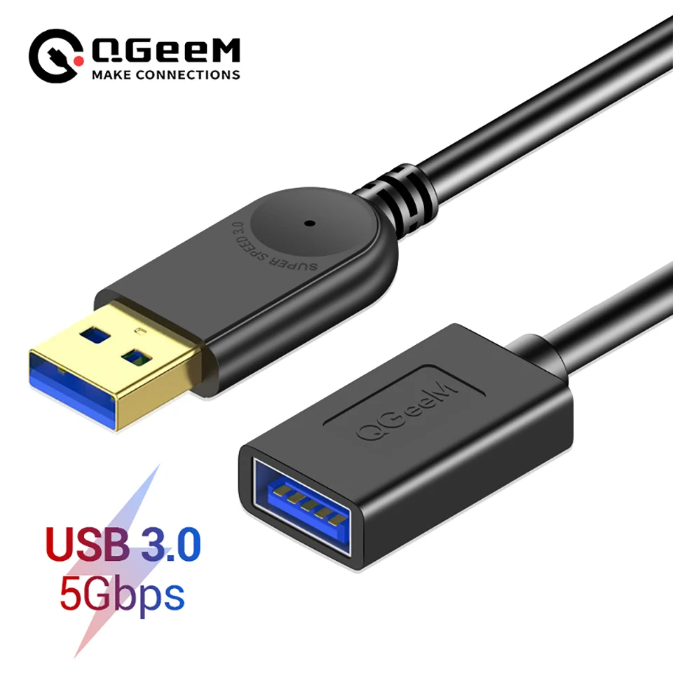 Przedłużacz USB QGeeM Super Speed USB 3.0 Kabel męski do żeńskiego 1m 2m 3m Synchronizacja danych Przedłużacz… Przedłużacz USB QGeeM Super Speed USB 3.0 Kabel męski do żeńskiego 1m 2m 3m Synchronizacja danych Przedłużacz…