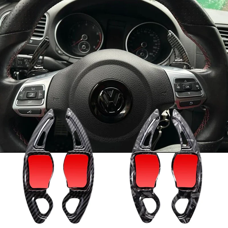 Przedłużki manetek zmiany biegów DSG z włókna węglowego do kierownicy Volkswagen Golf 5 Golf 6 Jetta Passat… Przedłużki manetek zmiany biegów DSG z włókna węglowego do kierownicy Volkswagen Golf 5 Golf 6 Jetta Passat…
