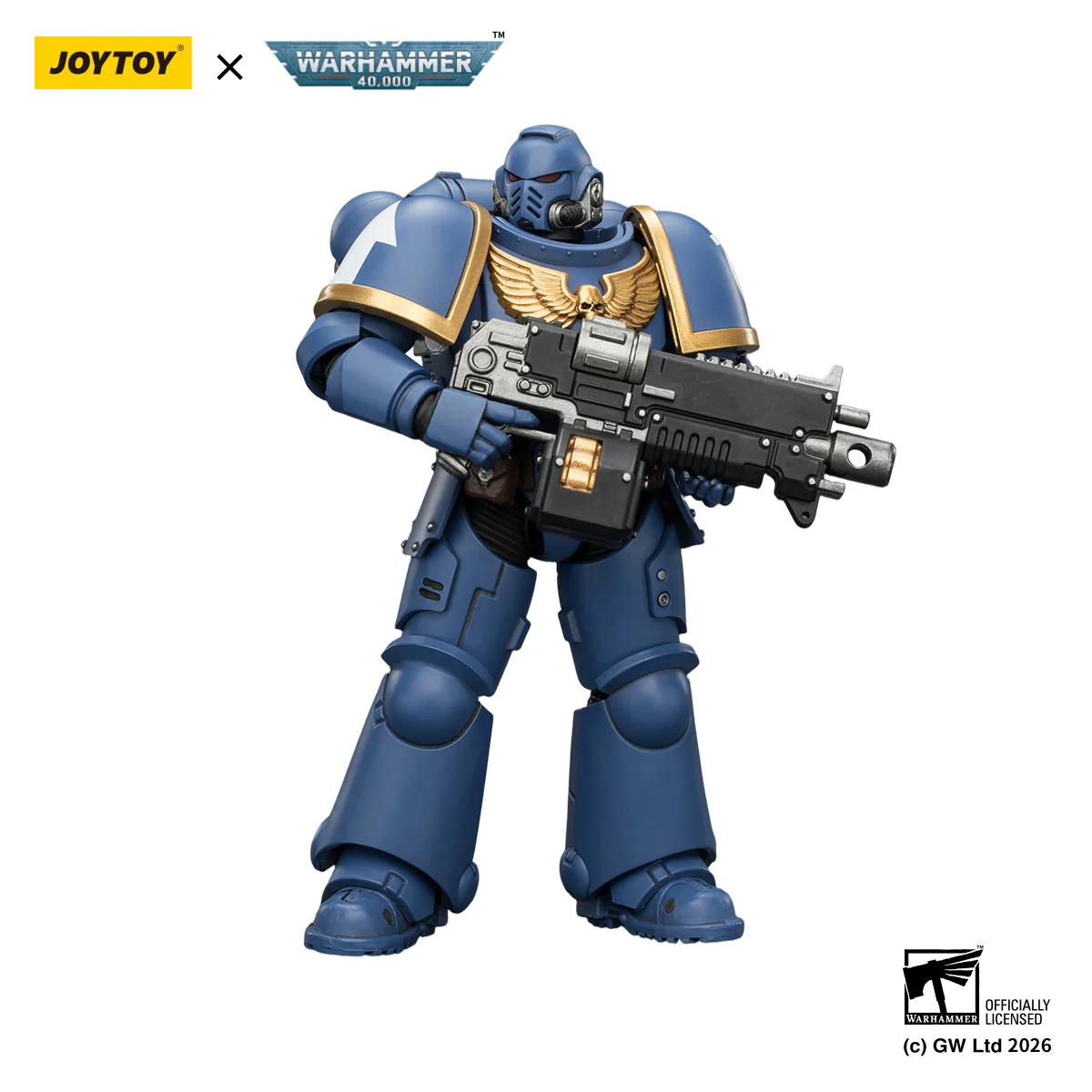 [Przedsprzedaż] JOYTOY Warhammer 40K 1/18 Figurki Akcji Ultramarines Intercessor Model Anime Zabawka Prezent