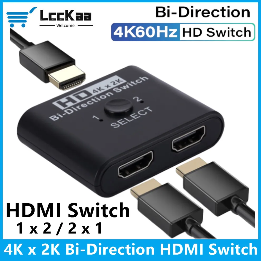 Przełącznik kompatybilny z HDMI 4K Rozdzielacz dwukierunkowy 1×2/2×1 Przełącznik kompatybilny z HDMI 2 wejścia… Przełącznik kompatybilny z HDMI 4K Rozdzielacz dwukierunkowy 1×2/2×1 Przełącznik kompatybilny z HDMI 2 wejścia…