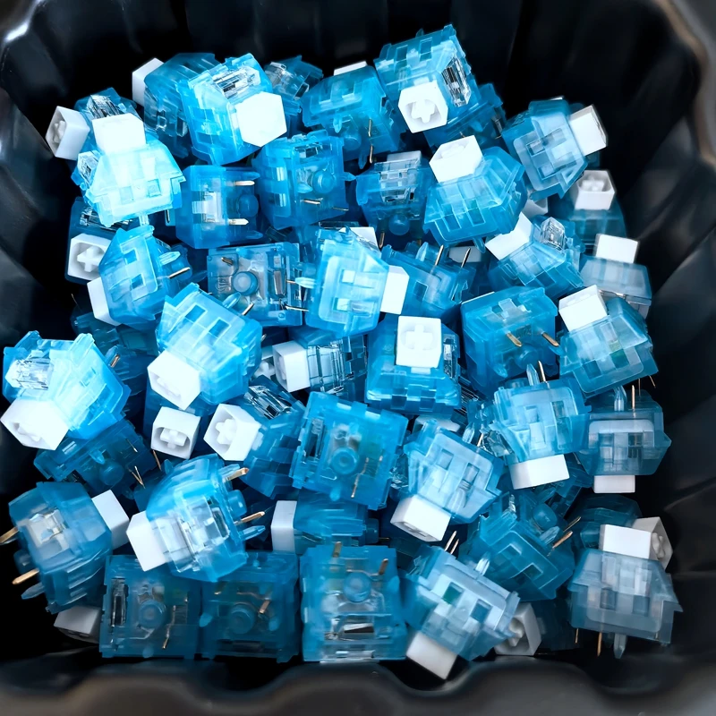 Przełączniki Kailh Arctic Fox Tactile Clicky 5-pinowe RGB do klawiatur mechanicznych MX, Hot Swap, wstępnie…