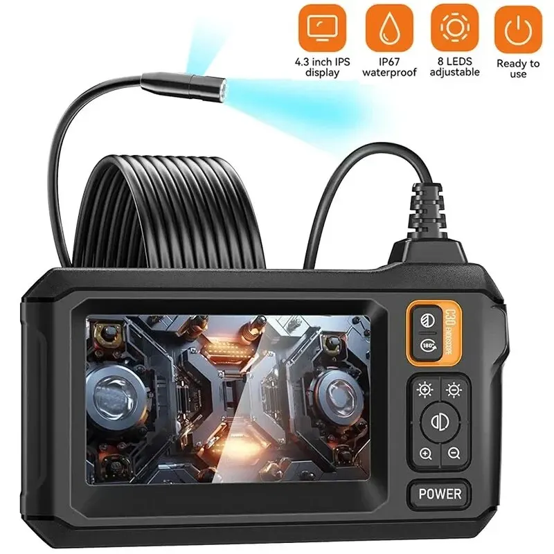 Przemysłowa kamera endoskopowa 8mm HD1080P 4,3-calowy ekran IPS 1080P Kamera inspekcyjna do rur do naprawy… Przemysłowa kamera endoskopowa 8mm HD1080P 4,3-calowy ekran IPS 1080P Kamera inspekcyjna do rur do naprawy…