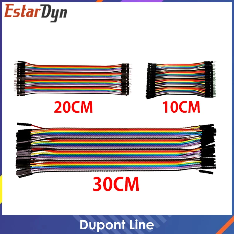 Przewody Dupont 10cm/20cm/30cm Męski-Męski + Żeński-Męski + Żeński-Żeński, kabel Dupont do zestawów DIY Przewody Dupont 10cm/20cm/30cm Męski-Męski + Żeński-Męski + Żeński-Żeński, kabel Dupont do zestawów DIY