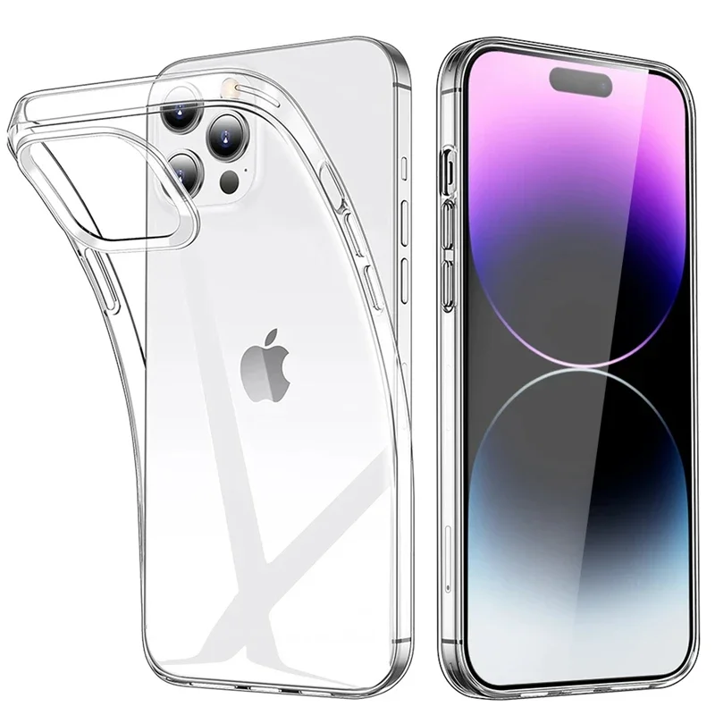 Przezroczyste etui na telefon iPhone 13 14 Pro Max 12 Mini 7 16 Plus Miękkie, ultracienkie etui z TPU na…