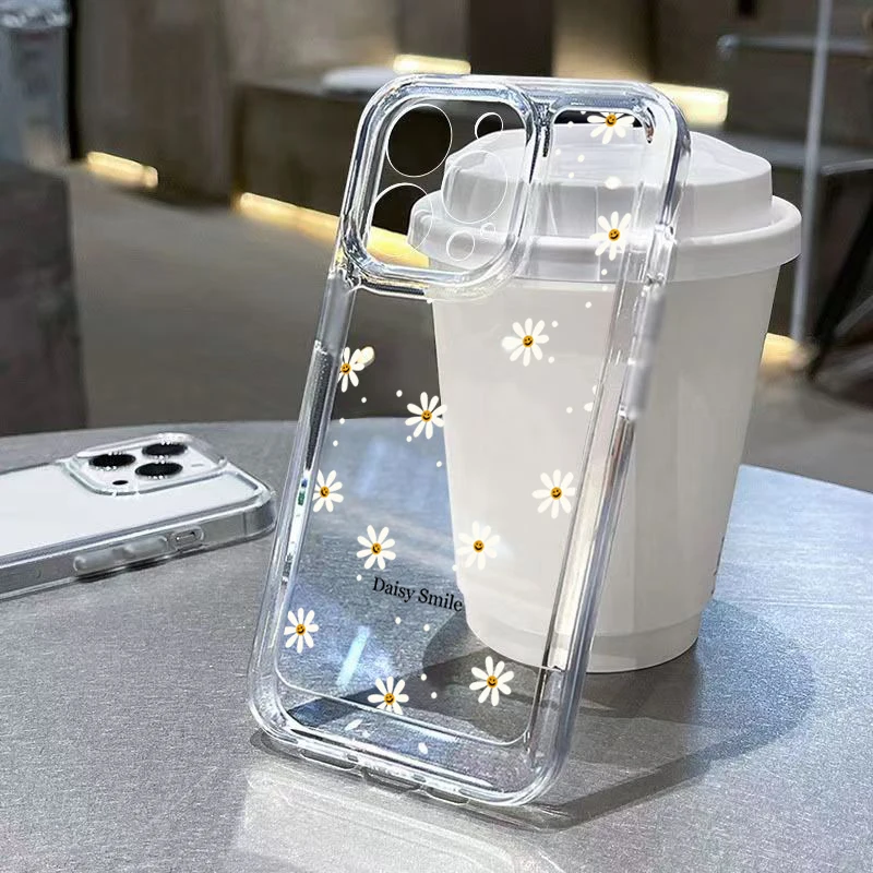 Przezroczyste etui na telefon z małymi kwiatami chryzantemy dla Xiaomi Redmi Note 14 12 13 Pro Plus 5G 12S 11S… Przezroczyste etui na telefon z małymi kwiatami chryzantemy dla Xiaomi Redmi Note 14 12 13 Pro Plus 5G 12S 11S…