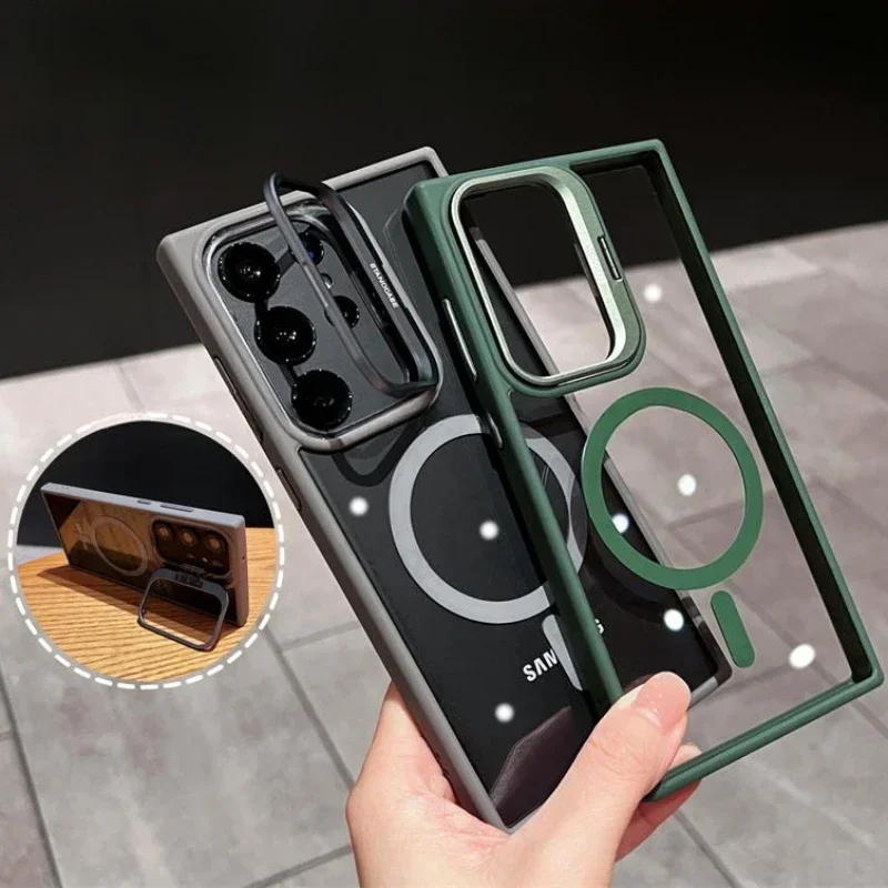 Przezroczyste etui na telefon z uchwytem na aparat do Samsung Galaxy S25 Ultra S24 S23 S22 S23 FE Plus Magsafe… Przezroczyste etui na telefon z uchwytem na aparat do Samsung Galaxy S25 Ultra S24 S23 S22 S23 FE Plus Magsafe…