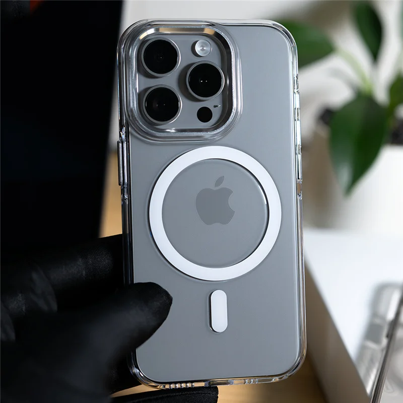 Przezroczyste etui z bezprzewodowym ładowaniem Magsafe do iPhone 16 15Pro 14 16Pro Max, z osłoną obiektywu ze… Przezroczyste etui z bezprzewodowym ładowaniem Magsafe do iPhone 16 15Pro 14 16Pro Max, z osłoną obiektywu ze…