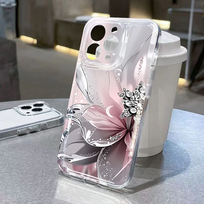 Przezroczyste, kreatywne etui na telefon z kwiatowym wzorem dla Xiaomi Redmi 12 13 12C 13C 14C Redmi Note 15… Przezroczyste, kreatywne etui na telefon z kwiatowym wzorem dla Xiaomi Redmi 12 13 12C 13C 14C Redmi Note 15…