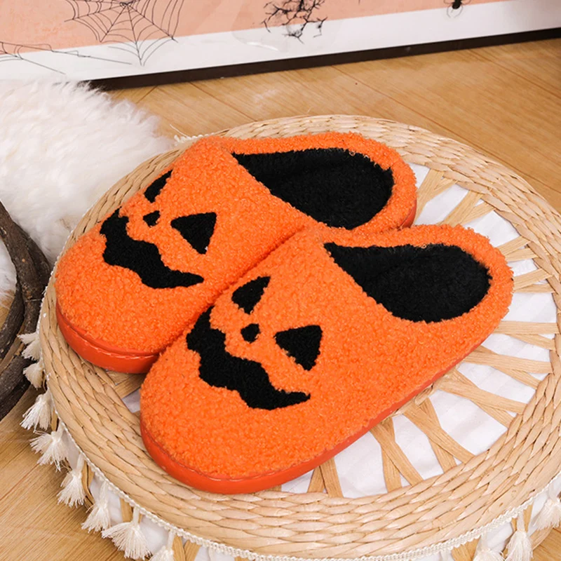 Przytulne Halloweenowe kapcie dyniowe damskie miękkie pluszowe antypoślizgowe bawełniane slajdy kobieta… Przytulne Halloweenowe kapcie dyniowe damskie miękkie pluszowe antypoślizgowe bawełniane slajdy kobieta…