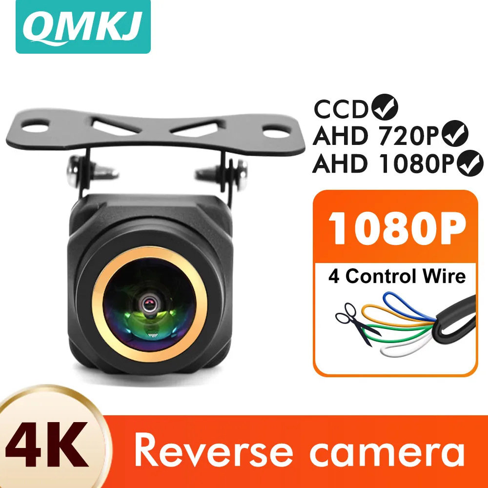 QMKJ NEW 280W AHD 4K 1920 * 1080P Night Vision Backup Rear View Camera 180 Degree Wide Angle Waterproof AHD…