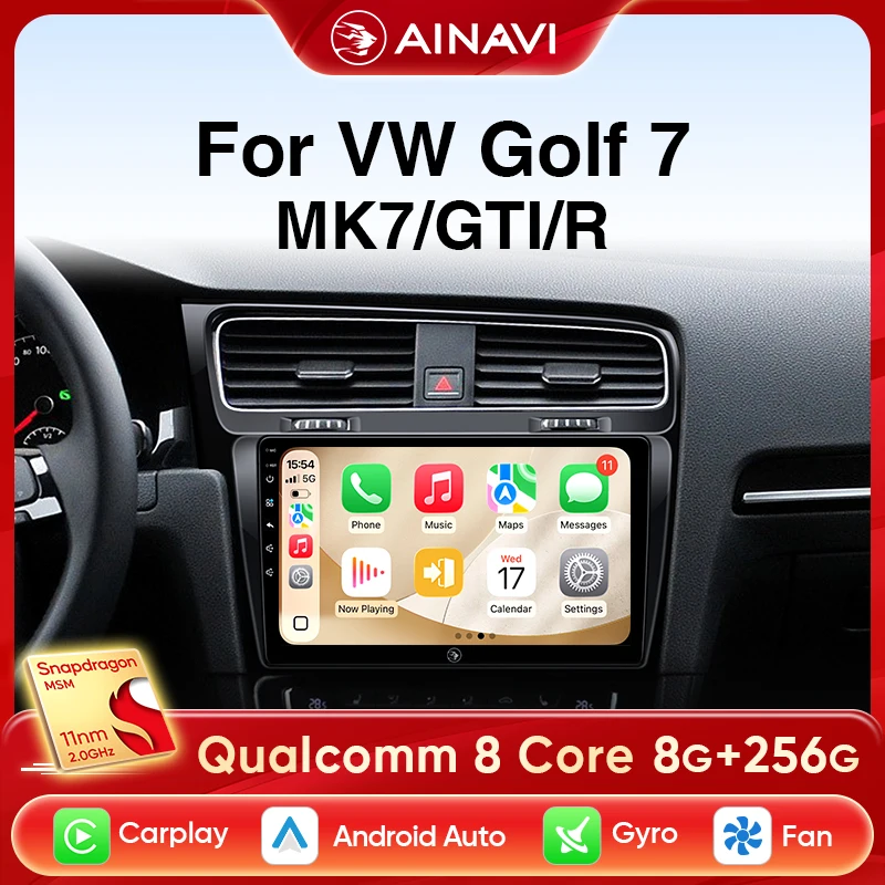 Radio samochodowe Ainavi do Volkswagen VW Golf 7 MK7 GTI 2012 2013 -2020 Bezprzewodowy Carplay Android Auto… Radio samochodowe Ainavi do Volkswagen VW Golf 7 MK7 GTI 2012 2013 -2020 Bezprzewodowy Carplay Android Auto…