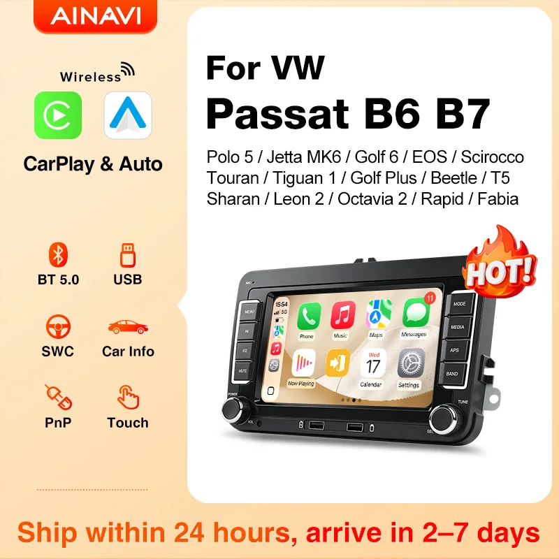 Radio samochodowe AINAVI do VW Golf Plus Tiguan 1 Passat B6 B7 Golf MK6 Jetta 6 Polo 5 Bezprzewodowy Carplay… Radio samochodowe AINAVI do VW Golf Plus Tiguan 1 Passat B6 B7 Golf MK6 Jetta 6 Polo 5 Bezprzewodowy Carplay…