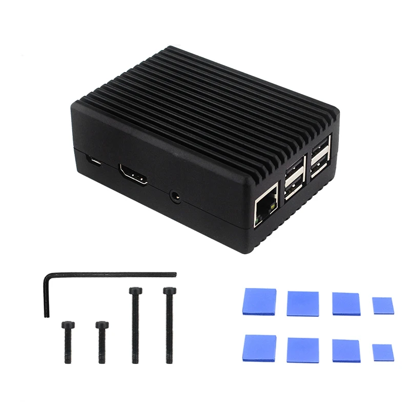 Raspberry Pi 3B Plus koperta ze stopu aluminium pasywne chłodzenie radiator pancerz rozpraszanie ciepła…