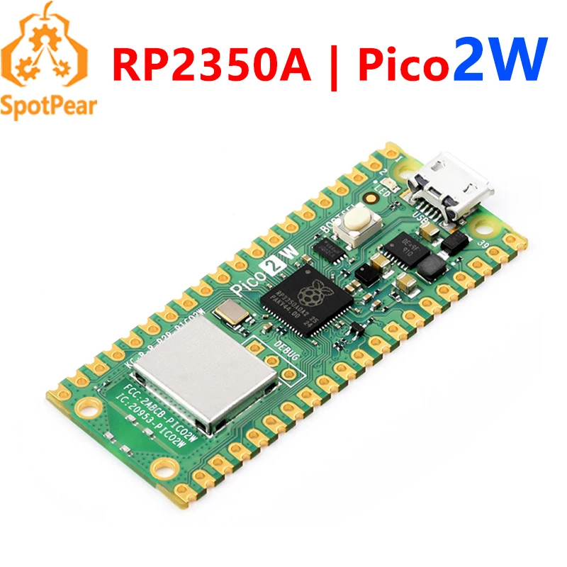 Raspberry Pi Pico 2 W RP2350 Pico2W ARM Cortex-M33 i RISC-V Hazard3 Wi-Fi4 Bluetooth5.2 CYW43439