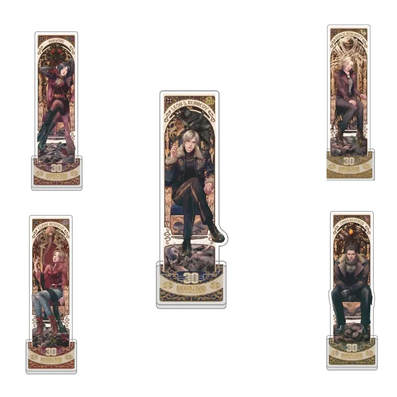 RE4 Resident Evil Resistance Leon Scott Akrylowy Stojak Model Płytka Dekoracyjna Figurka na Biurko Wyświetlacz…