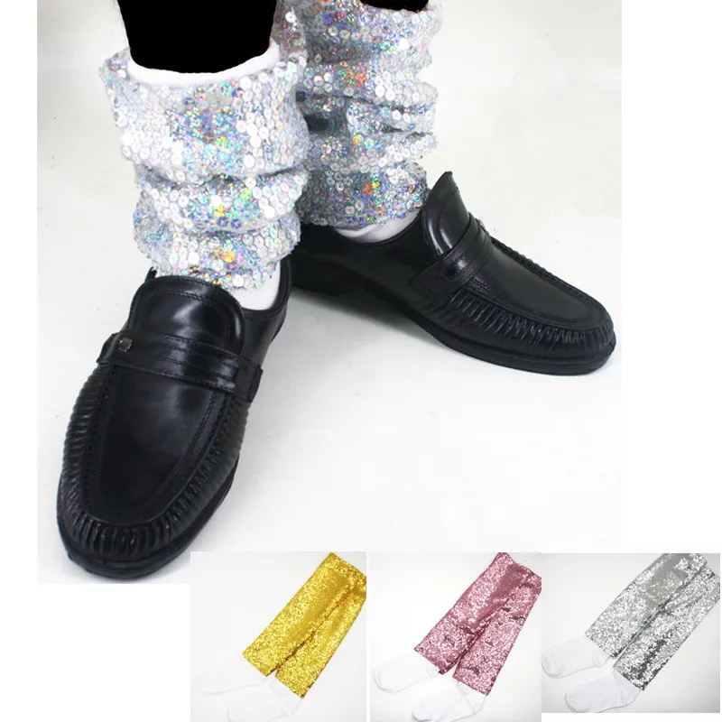 Red Yeallow Silver Sequin Micheal Baggy Ankle Socks Collection Party Dress up Show Red Yeallow Silver Sequin Micheal Baggy Ankle Socks Collection Party Dress up Show