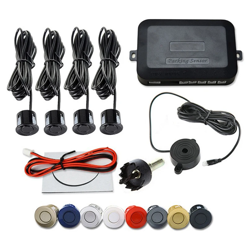 Risingon 12V 22mm zestaw czujników parkowania samochodu uniwersalny 4 czujniki Buzzer czujnik pomocniczy… Risingon 12V 22mm zestaw czujników parkowania samochodu uniwersalny 4 czujniki Buzzer czujnik pomocniczy…