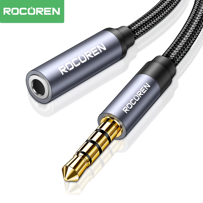 Rocoren kabel AUX 3.5mm Jack męski na żeński przedłużacz audio kabel głośnikowy konwerter do słuchawek…