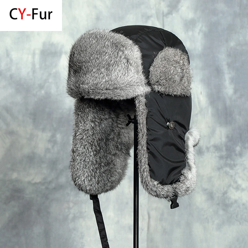 Rosja Zimowa czapka z prawdziwego futra Unisex Outdoor Wiatroszczelna Super ciepła czapka bomber z prawdziwego… Rosja Zimowa czapka z prawdziwego futra Unisex Outdoor Wiatroszczelna Super ciepła czapka bomber z prawdziwego…