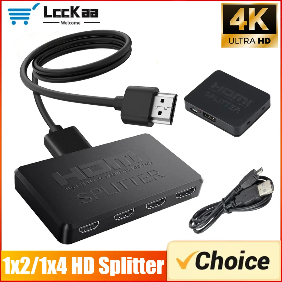 Rozdzielacz HDMI 4K 2K 1 wejście 4 wyjścia 1×4 Przełącznik HDTV Adapter HDMI Przełącznik Wideo HD do Xbox PS4… Rozdzielacz HDMI 4K 2K 1 wejście 4 wyjścia 1×4 Przełącznik HDTV Adapter HDMI Przełącznik Wideo HD do Xbox PS4…