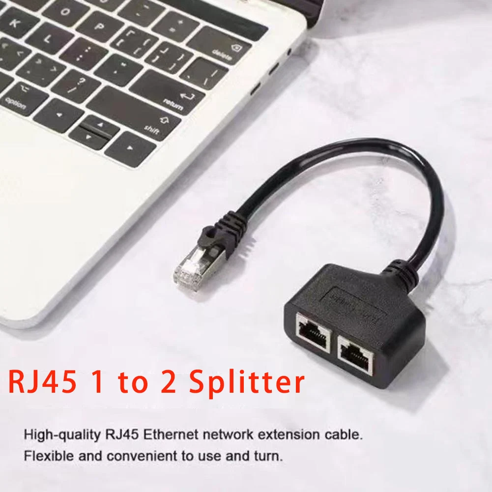 Rozdzielacz kabla Ethernet RJ45, adapter sieciowy, rozdzielacz Ethernet 1 na 2, odpowiedni adapter złącza…