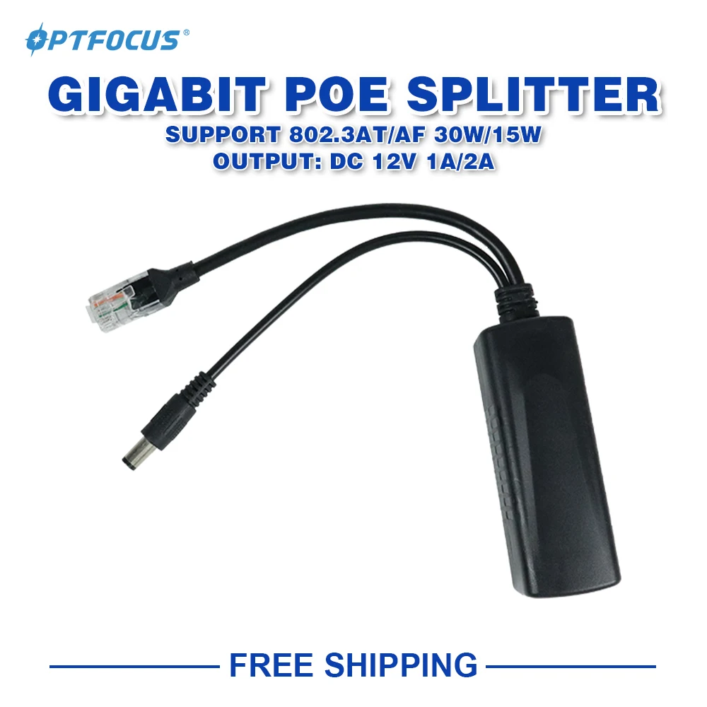 Rozdzielacz POE Gigabit do portów przełączników Kamery IP CCTV 48V do 12V 2.5A 30W 15W Gibabit 1000mbps RJ45… Rozdzielacz POE Gigabit do portów przełączników Kamery IP CCTV 48V do 12V 2.5A 30W 15W Gibabit 1000mbps RJ45…