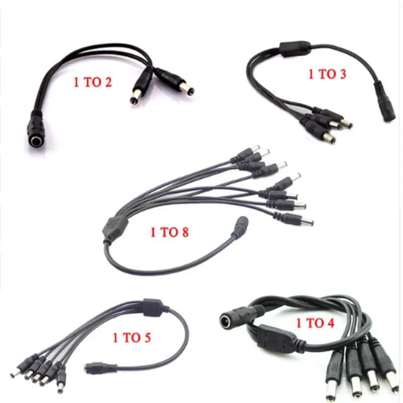 Rozdzielacz zasilania 12 V DC 1 żeński do 2 3 4 5 6 8 męski Kabel CCTV Kabel kamery Akcesoria CCTV Zasilacz… Rozdzielacz zasilania 12 V DC 1 żeński do 2 3 4 5 6 8 męski Kabel CCTV Kabel kamery Akcesoria CCTV Zasilacz…