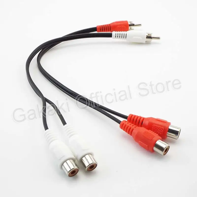 Rozgałęźnik Y Kabel audio RCA męski na 2 żeńskie wtyczki Złącze RCA Adaptery Przewód Rozgałęźnik Y Kabel audio RCA męski na 2 żeńskie wtyczki Złącze RCA Adaptery Przewód