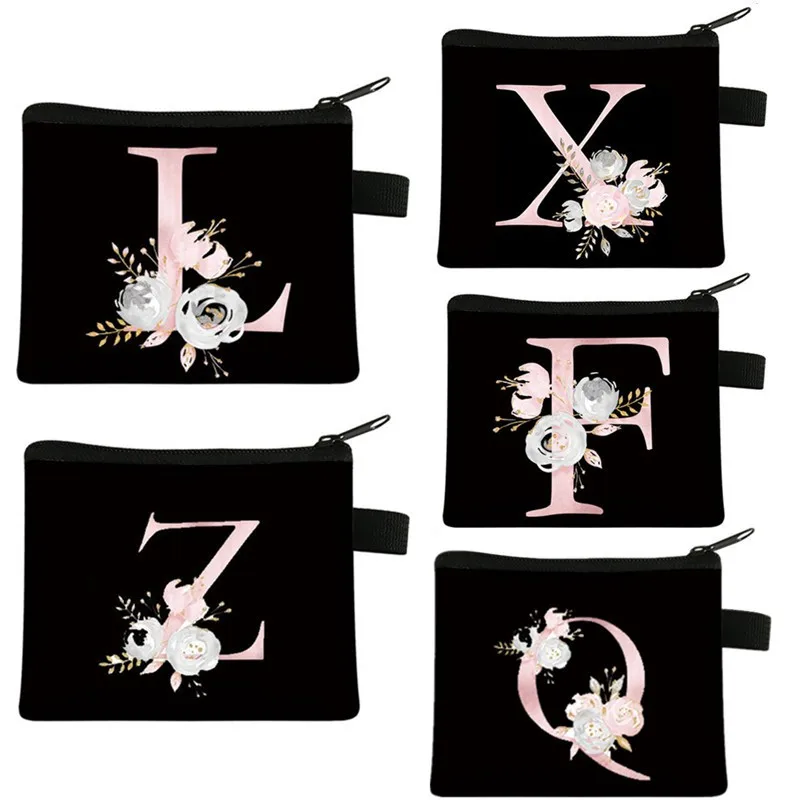 Różowa torebka z nadrukiem kwiatowym Urocza przenośna torebka na klucze z zamkiem błyskawicznym Mała świeża… Różowa torebka z nadrukiem kwiatowym Urocza przenośna torebka na klucze z zamkiem błyskawicznym Mała świeża…