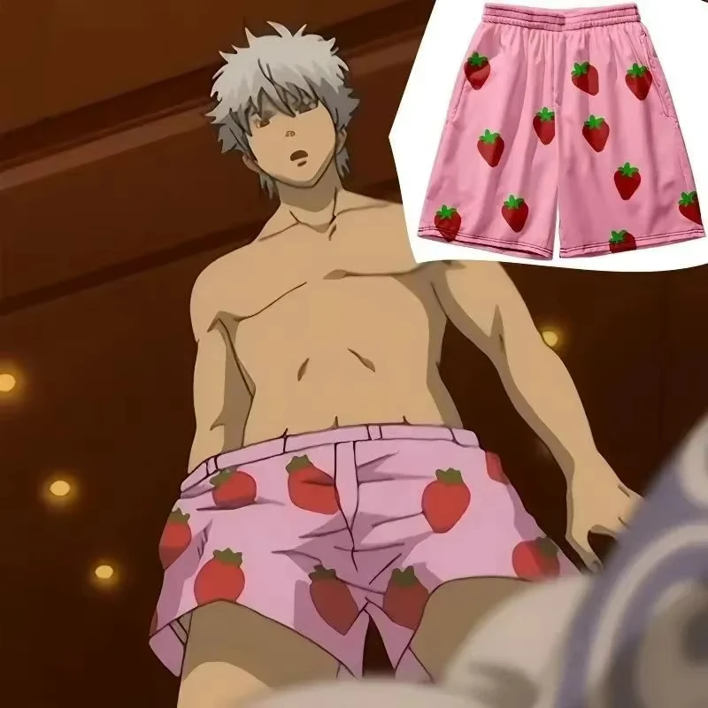 Różowe Szorty Truskawkowe 2026 Odzież Męska Anime GINTAMA Sakata Gintoki Kostium Cosplay Unisex Impreza Męskie… Różowe Szorty Truskawkowe 2026 Odzież Męska Anime GINTAMA Sakata Gintoki Kostium Cosplay Unisex Impreza Męskie…