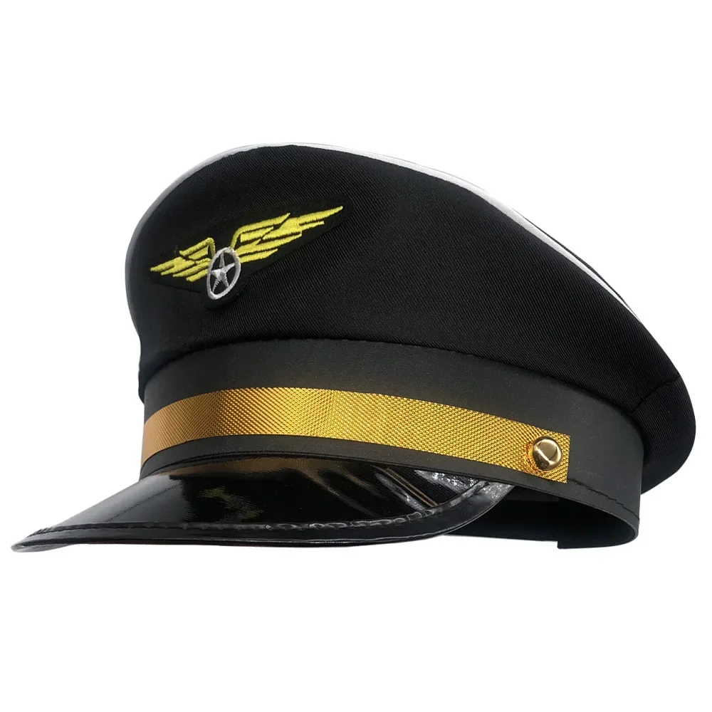 Sailor Pilot Hat Mężczyźni Kobiety Czapki z daszkiem Dorosły Regulowany kostium kapitana Admiral Hat Y2K…