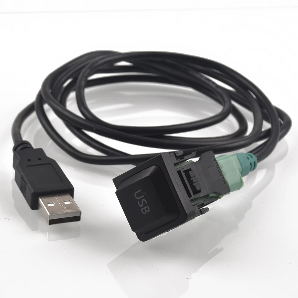 Samochód DIY Adapter USB kabel Audio USB włącznik do VW Golf MK5 MK6 VI 5 6 Jetta CC Tiguan Passat B6