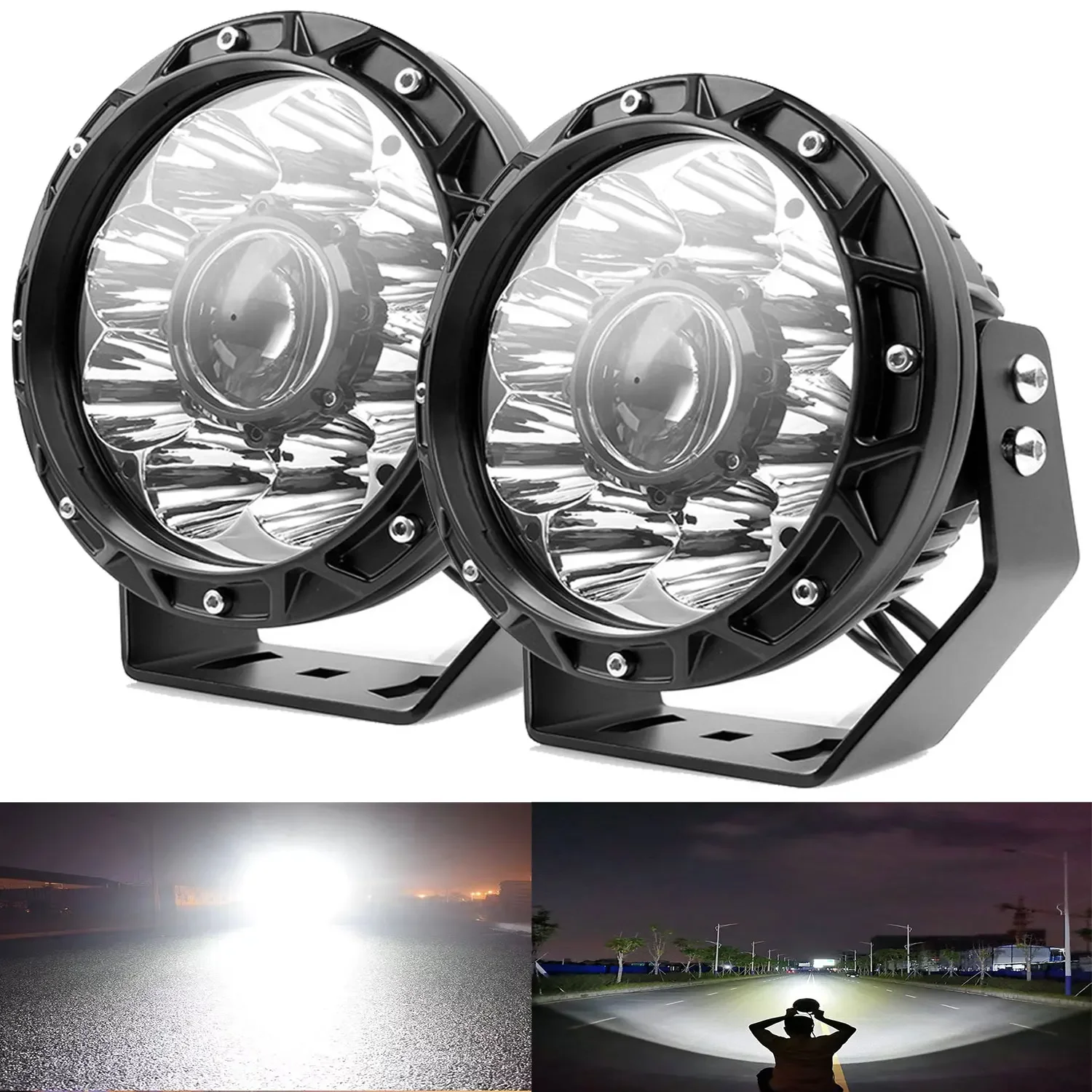 Samochodowe wysokie mosty Światło punktowe Żarówki LED do jazdy dalekiego zasięgu 4×4 Led Off Road 12v 24v… Samochodowe wysokie mosty Światło punktowe Żarówki LED do jazdy dalekiego zasięgu 4×4 Led Off Road 12v 24v…