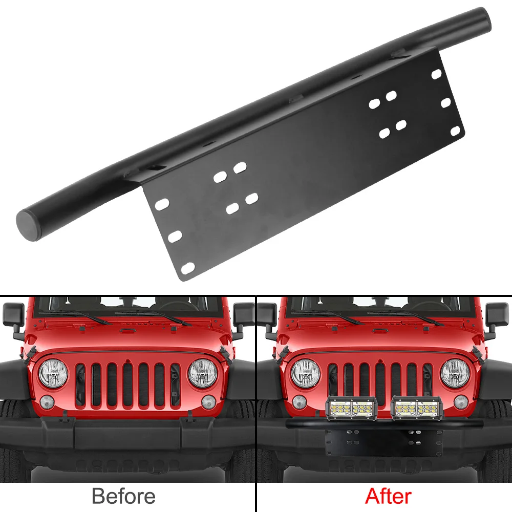 Samochodowy uchwyt na listwę świetlną LED Off Road Aluminiowy przedni zderzak Tablica rejestracyjna… Samochodowy uchwyt na listwę świetlną LED Off Road Aluminiowy przedni zderzak Tablica rejestracyjna…