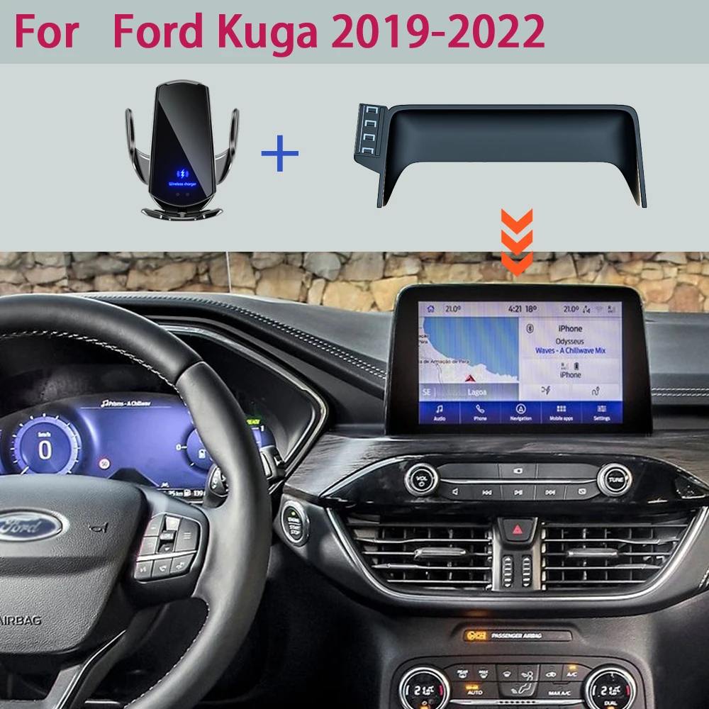 Samochodowy uchwyt na telefon do Ford Kuga MK3 2019 2020 2021 2022 Stały uchwyt nawigacyjny Bezprzewodowa… Samochodowy uchwyt na telefon do Ford Kuga MK3 2019 2020 2021 2022 Stały uchwyt nawigacyjny Bezprzewodowa…