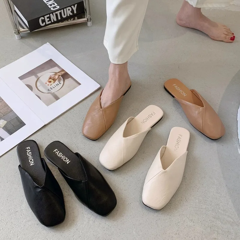 Sandały Damskie Klapki Damskie Moda Płaskie Codzienne Czółenka Kwadratowy Nosek Sandały Damskie Płaskie Klapki… Sandały Damskie Klapki Damskie Moda Płaskie Codzienne Czółenka Kwadratowy Nosek Sandały Damskie Płaskie Klapki…