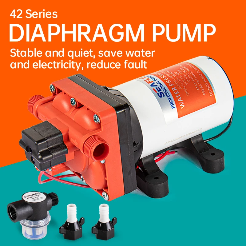 SEAFLO Seria 42 Membranowa pompa wodna 3,0 GPM 55 PSI 12 V Elektryczna jacht Łódź Marine RV Caravan… SEAFLO Seria 42 Membranowa pompa wodna 3,0 GPM 55 PSI 12 V Elektryczna jacht Łódź Marine RV Caravan…